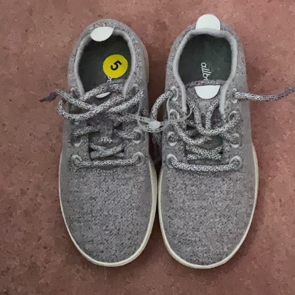 Allbirds purple gray woolrunner shoes sneakers size 5 - Picture 1 of 5